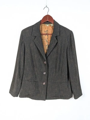 Chico's Silk Oriental Jacket Button Front Asian Mandarin Blazer Size Med A067 - Image 1 of 4