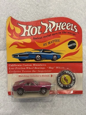 De colección 1969 Hot Wheels Redline Custom AMX Magenta EE. UU. Blanco Interior NUEVO Sellado Foto 1 de 4