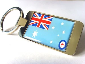 ROYAL AUSTRALIAN AIR FORCE ENSIGN FLAG KEYFOB KEYRING KEY FOB GIFT - Picture 1 of 1