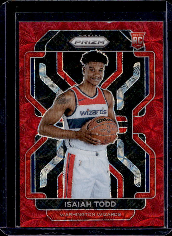 2021-22 Prizm Isaiah Todd Choice Red Prizm Rookie RC #87/88 Wizards