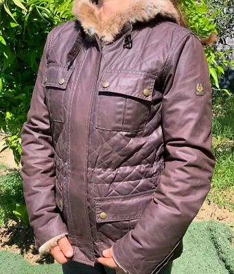 Belstaff Barroco Cera Colección Pieza Chaqueta Puffer Piel Con Capucha Ligera Talla 44 M Foto 1 de 4