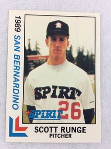 1989 San Bernardino Spirit-BEST Baseball Card-Scott Runge