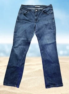 Levis Jeans Mens 32x27 Blue Signature S46 Straight Preppy Y2K Grunge Stretch Lot - Picture 1 of 8