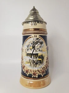 MADER'S 1977 Christmas Beer Stein West Germany Limited Edition - Picture 1 of 11