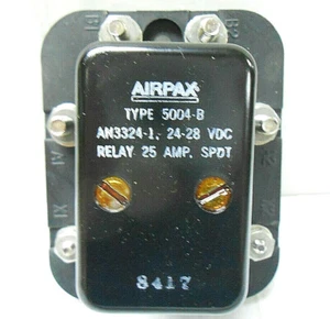 AN3324-1 AIRPAX RELAIS, 24-28 VDC/25 AMP NEW OLD STOCK ALT PN: 5004-B - Bild 1 von 5
