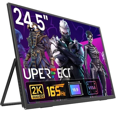 UPERFECT 24,5" Tragbarer Monitor 2K 2560x1440 165Hz Gaming Monitor für PS4/5 - Bild 1 von 4