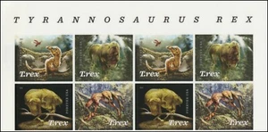 US 5410-5413 5413a T.Rex Tyrannosaurus F header block 8 MNH 2019 - Picture 1 of 1