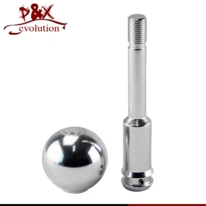 Silver Polished Shift knob +Shifter Extension Straight Lever for VW T4 Van 90-03 - Picture 1 of 9