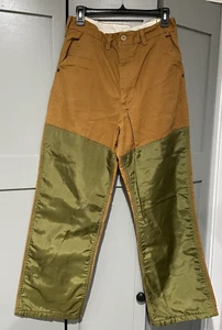 Vintage SafTbak Herren Brush Guard Hose Duck Upland Made in USA Braun Canvas Lesen - Bild 1 von 10