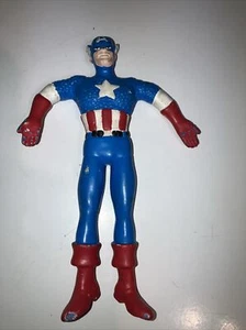 1989 Marvel Captain America Just Toys 6" Bendable Bendie Bendy Figure - Picture 1 of 10