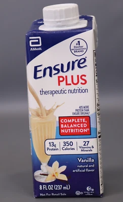 Abbott - Ensure Plus Vainilla - 8 oz / Paquete de 10 Foto 1 de 4
