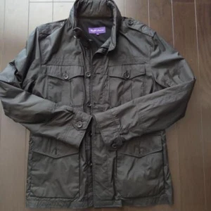 Ralph Lauren Purple Label Military Jacket L Olive Green Waterproof - Picture 1 of 8
