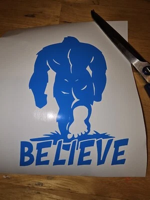 Bigfoot Believe vinyl sticker funny decal for car window - Image 1 of 3