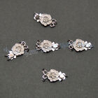 925 Sterling Silver Flower Clasp Findings For DIY Jewelry Accessories Connector