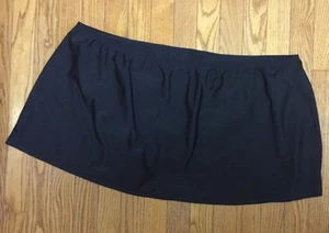 Women's Tropical Escape Plus Size 24W Swim Skirt Skort Swim Suit Bottom Black  - Picture 1 of 3