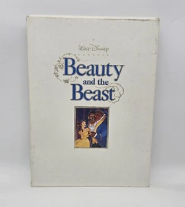 Vintage New Disney Beauty & Beast VHS Commemorative Box Set CD Lithograph Print - Picture 1 of 6