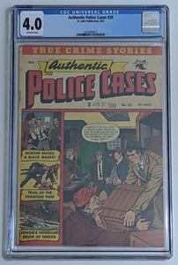 Authentic Police Cases #20 (Aug 1952, St. John) CGC 4.0 Matt Baker cover - Picture 1 of 2