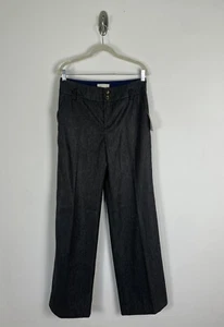 Nwt Elevenses Wide Leg Dress Pants Size 6 Black Bronze Herringbone Anthropologie - Picture 1 of 13