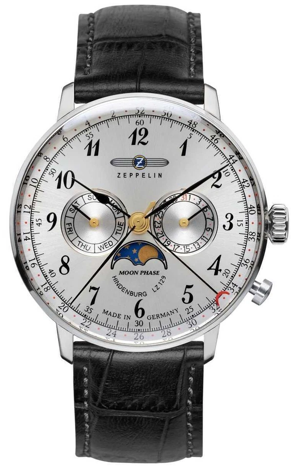 Zeppelin LZ 129 Hindenburg Silver Men's Watch - 7036-1