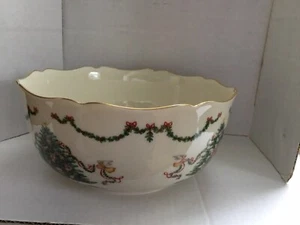 Lenox Fine Ivory "THE JOYS of CHRISTMAS" Bowl 1992 ~ 8" Wide x 3 1/2" Tall- New - Picture 1 of 6