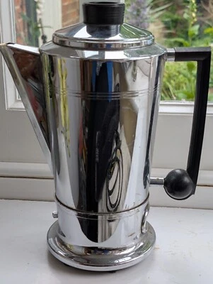 CAFETERA PERCOLADORA CROMADA VINTAGE MARCA SWAN 480S - FUNCIONANDO Foto 1 de 4