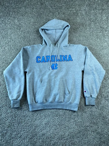 North Carolina Tar Heels Sweater Mens Small Gray Blue Hoodie Sweatshirt FLAW Cover