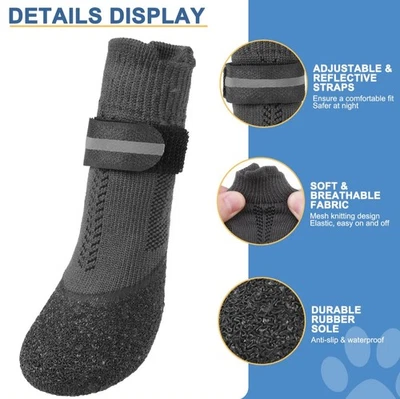  Botas antideslizantes protectoras de patas para mascotas perros zapatos para perros 8 calcetines en total Foto 1 de 3
