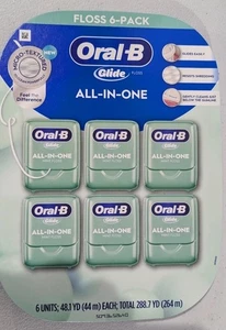 Hilo dental Oral-B Glide todo en uno sabor menta, 44 m., 6 paquetes - Imagen 1 de 16