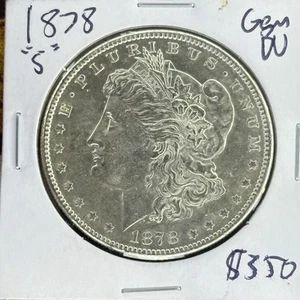 Dólar Morgan 1878 S sin circular 90 % plata moneda de 1 dólar de Estados Unidos coleccionable IMPRESIONANTE - Imagen 1 de 12
