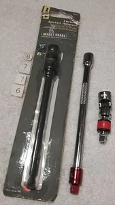3pc TITAN TOOLS 1/2"-6" IMPACT LOCKING SOCKET ADAPTER &1/4"× LOCKING EXTENSION & - Bild 1 von 7
