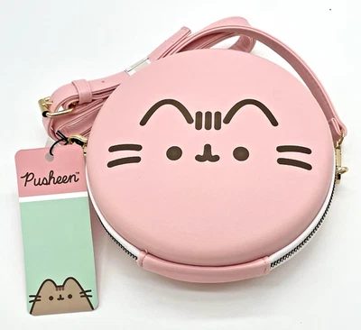 Pusheen Crossbody Bag Cat Face Shoulder Purse Adjustable Strap Pink NWT - Image 1 of 4