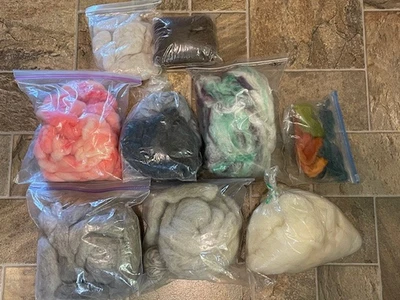 100% Wool Romney Roving Wool Multiple Colors- ~19 oz. - Image 1 of 4