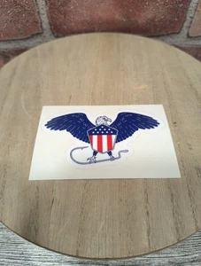 American Eagle Stars & Stripes Shield Holding Fishing Hook Decal Sticker New - Picture 1 of 3