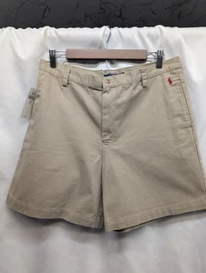 Pantalones Cortos Deportivos Ralph Lauren Mujer 12 Beige Chino Algodón Tejido Caminata Campamento tiro medio - Imagen 1 de 10