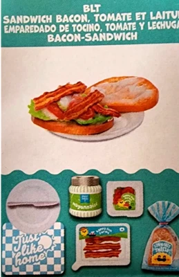 MGA Miniverse Make It Mini BLT BACON SANDWICH Café Serie 3 Onda 2 Foto 1 de 2