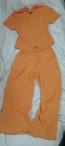 Zara orange 2 pieces set size 7 youth   - Picture 1 of 4