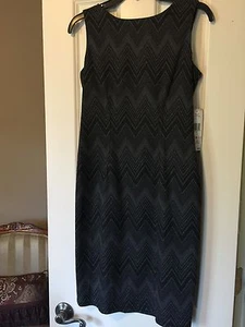 New Nine West Gray Black Sheath Dress Size 2 MSRP $129 - Picture 1 of 7