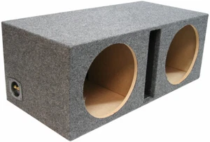 Car Audio Dual 12" Vented Subwoofer Stereo Sub Box Ported Enclosure 3/4" MDF - Picture 1 of 4