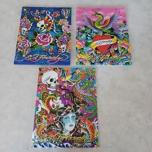 Y2K Lot Of 3 Ed Hardy/ Lisa Frank 2 Pocket Folders Amazing Condition - Picture 1 of 10
