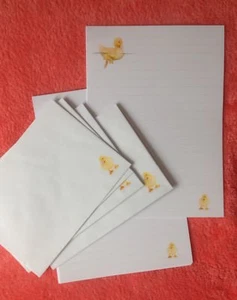 Duckling LINED writing paper set with matching envelopes 12+4 - Picture 1 of 5