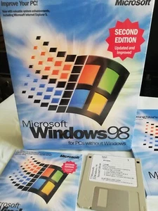 Windows 98 Second Edition,English.Boot Disk(floppy 3,5”)+CD With Product Key. - Picture 1 of 23
