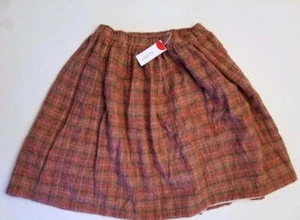 *TUSHINDA* $108 NWT NEW Zoey Skirt Girls Boutique 16 Plaid Wool Alpaca Designer - Picture 1 of 2