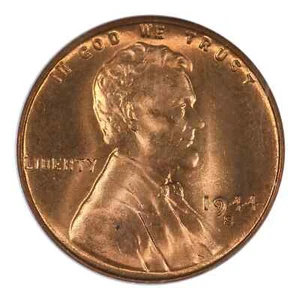 1944 S Lincoln Wheat Cent NGC MS-67 RD - Picture 1 of 4