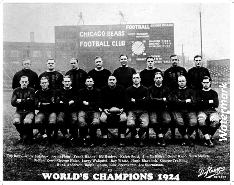 Imagen del equipo campeón mundial de los Chicago Bears de la NFL 1924 8 X 10 foto Foto 1 de 1