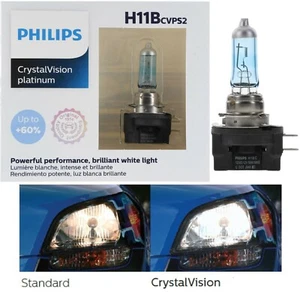 Philips Cristal Vision Platinum H11B 55W Deux Ampoules Phare Avant Rechange OE - Picture 1 of 12