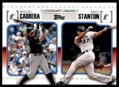 Actualización Topps 2010 #LL-66 Miguel Cabrera Mike Stanton linaje legendario Foto 1 de 2