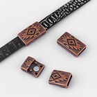 Tribal Embossed Strong Magnetic Clasp For 5mm 10mm Flat Leather Bracelet Making