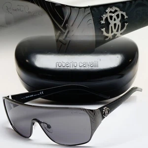 Gafas de sol Roberto Cavalli 2006 vintage negro gris escudo Icario 394S 731 211124 - Imagen 1 de 12