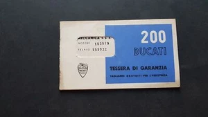 Ducati modelli 200 libretto garanzia originale no depliant brochure - Bild 1 von 2