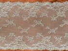 Laverslace Quality Ivory Clipped Wide Stretch Tulle Lace Trim 8.5"/22Cm